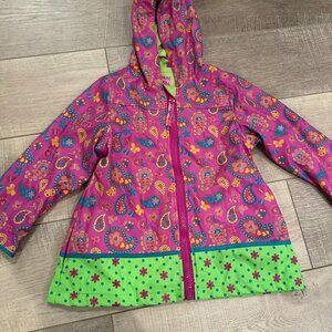 STEPHEN JOSEPH GIRLS PINK PAISELY 3T RAIN JACKET COAT